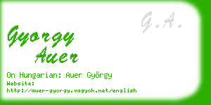 gyorgy auer business card